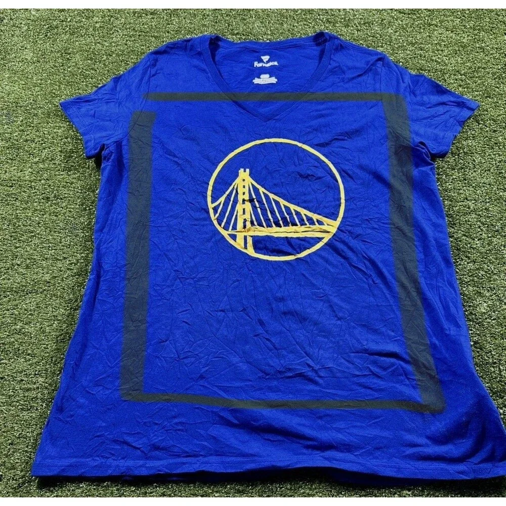 Golden State Warriors V-Neck Shirt Women’s Fanatics Size L NWOT